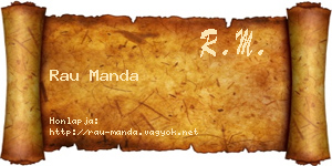 Rau Manda névjegykártya